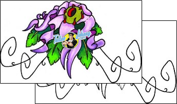 Flower Tattoo plant-life-flowers-tattoos-don-primo-dpf-00040