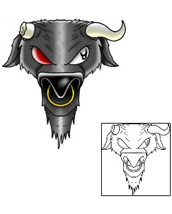 Bull Tattoo Zodiac tattoo | DPF-00250