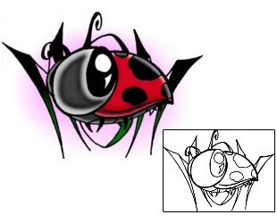 Ladybug Tattoo Insects tattoo | DPF-00324