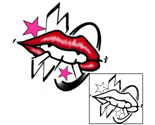 Lip Print Tattoo DPF-00342