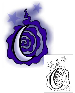 Moon Tattoo Astronomy tattoo | DPF-00344