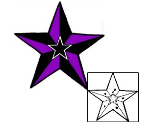 Nautical Star Tattoo Astronomy tattoo | DPF-00345