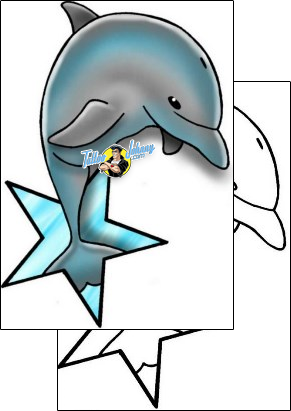 Dolphin Tattoo marine-life-sea-creature-tattoos-don-primo-dpf-00374