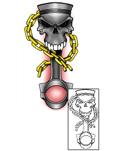 Skull Tattoo Horror tattoo | DPF-00394