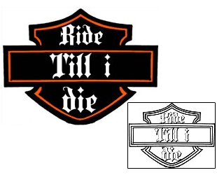 For Men Tattoo Ride Till I Die Tattoo