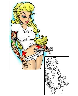 Woman Tattoo For Men tattoo | DPF-00403