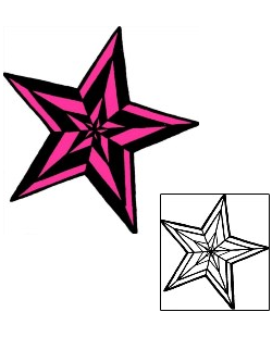 Nautical Star Tattoo Astronomy tattoo | DPF-00424