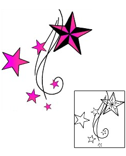 Nautical Star Tattoo Astronomy tattoo | DPF-00428