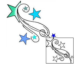Star Tattoo Astronomy tattoo | DPF-00445