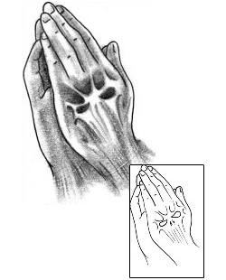 Praying Hands Tattoo Religious & Spiritual tattoo | DPF-00457