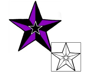Nautical Star Tattoo Astronomy tattoo | DPF-00513