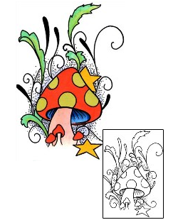 Mushroom Tattoo Miscellaneous tattoo | DPF-00529