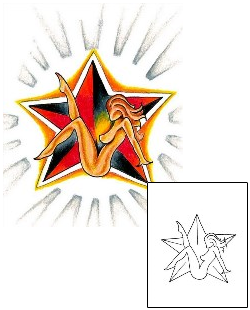 Nautical Star Tattoo Astronomy tattoo | DQF-00136