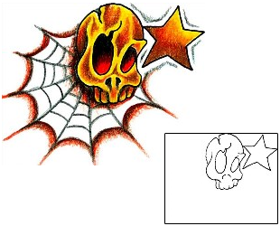 Spider Web Tattoo Horror tattoo | DQF-00152