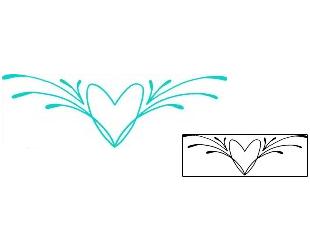 Heart Tattoo For Women tattoo | DSF-00047