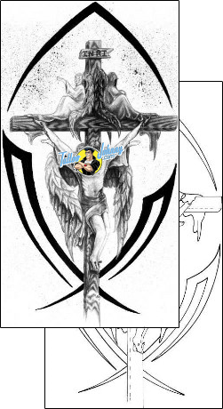 Angel Tattoo religious-and-spiritual-cross-tattoos-dave-knapp-dvf-00015