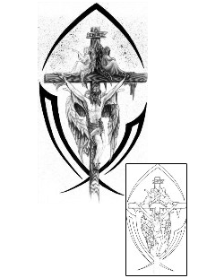 Cross Tattoo Religious & Spiritual tattoo | DVF-00015