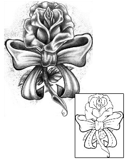 Bow Tattoo Plant Life tattoo | DVF-00063