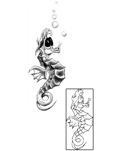 Seahorse Tattoo Marine Life tattoo | DVF-00066