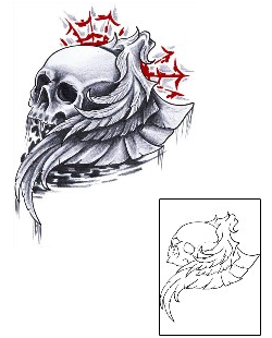 Skull Tattoo Horror tattoo | DVF-00142