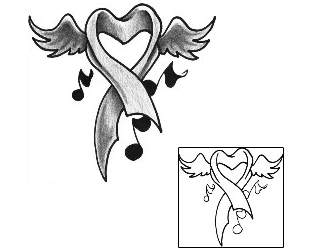 Ribbon Tattoo For Women tattoo | DVF-00144