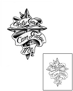 Only God Can Judge Me Tattoo Religious & Spiritual tattoo | DWF-00032