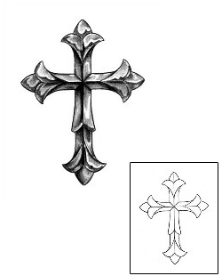 Cross Tattoo Religious & Spiritual tattoo | DWF-00036