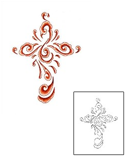 Cross Tattoo Religious & Spiritual tattoo | DWF-00040