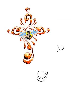 Decorative Tattoo religious-and-spiritual-cross-tattoos-darrin-white-dwf-00041