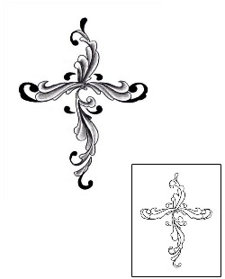 Cross Tattoo Religious & Spiritual tattoo | DWF-00049