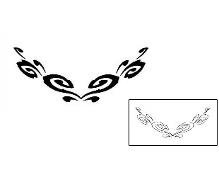 Black Ink Tattoo Specific Body Parts tattoo | DWF-00104