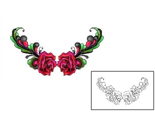 Rose Tattoo Specific Body Parts tattoo | DWF-00143