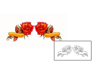 Rose Tattoo Specific Body Parts tattoo | DWF-00151