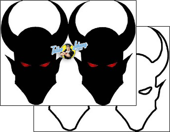 Devil - Demon Tattoo zodiac-tattoos-dave-fox-dxf-00040