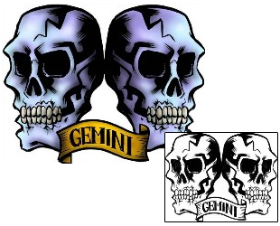 Gemini Tattoo Miscellaneous tattoo | DXF-00042
