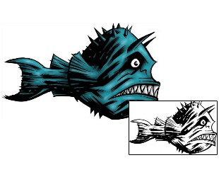 Fish Tattoo Marine Life tattoo | DXF-00062