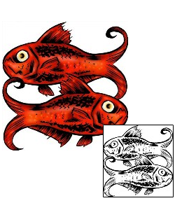 Pisces Tattoo Marine Life tattoo | DXF-00070