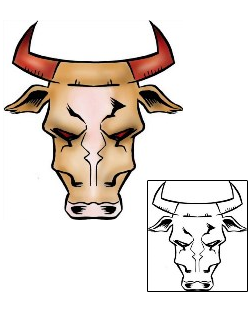 Bull Tattoo Zodiac tattoo | DXF-00095