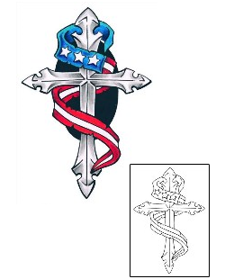 Patriotic Tattoo Religious & Spiritual tattoo | E1F-00001