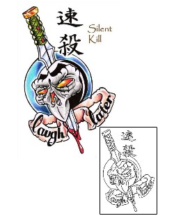 Dagger Tattoo Laugh Later Silent Kill Tattoo