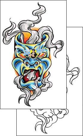 Devil - Demon Tattoo miscellaneous-mask-tattoos-english-jonny-e1f-00030