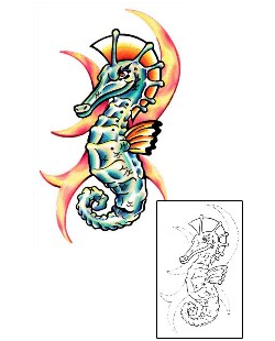 Picture of Marine Life tattoo | E1F-00118