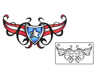 USA Tattoo For Women tattoo | E1F-00141