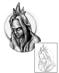 Queen Tattoo Religious & Spiritual tattoo | E1F-00162