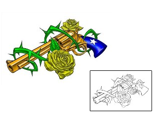 Gun Tattoo Plant Life tattoo | EAF-00017