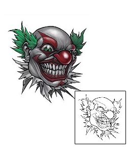 Scary Tattoo Smug Clown Tattoo