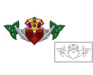 Claddagh Tattoo Ethnic tattoo | EAF-00044