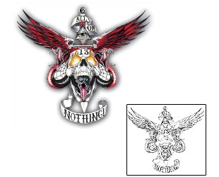 Reptiles & Amphibians Tattoo All Or Nothing Skull Tattoo