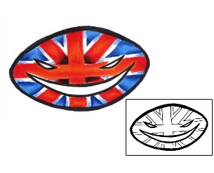 Miscellaneous Tattoo Union Jack Smiley Face Tattoo