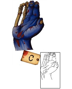 Zombie Tattoo Specific Body Parts tattoo | EFF-00028